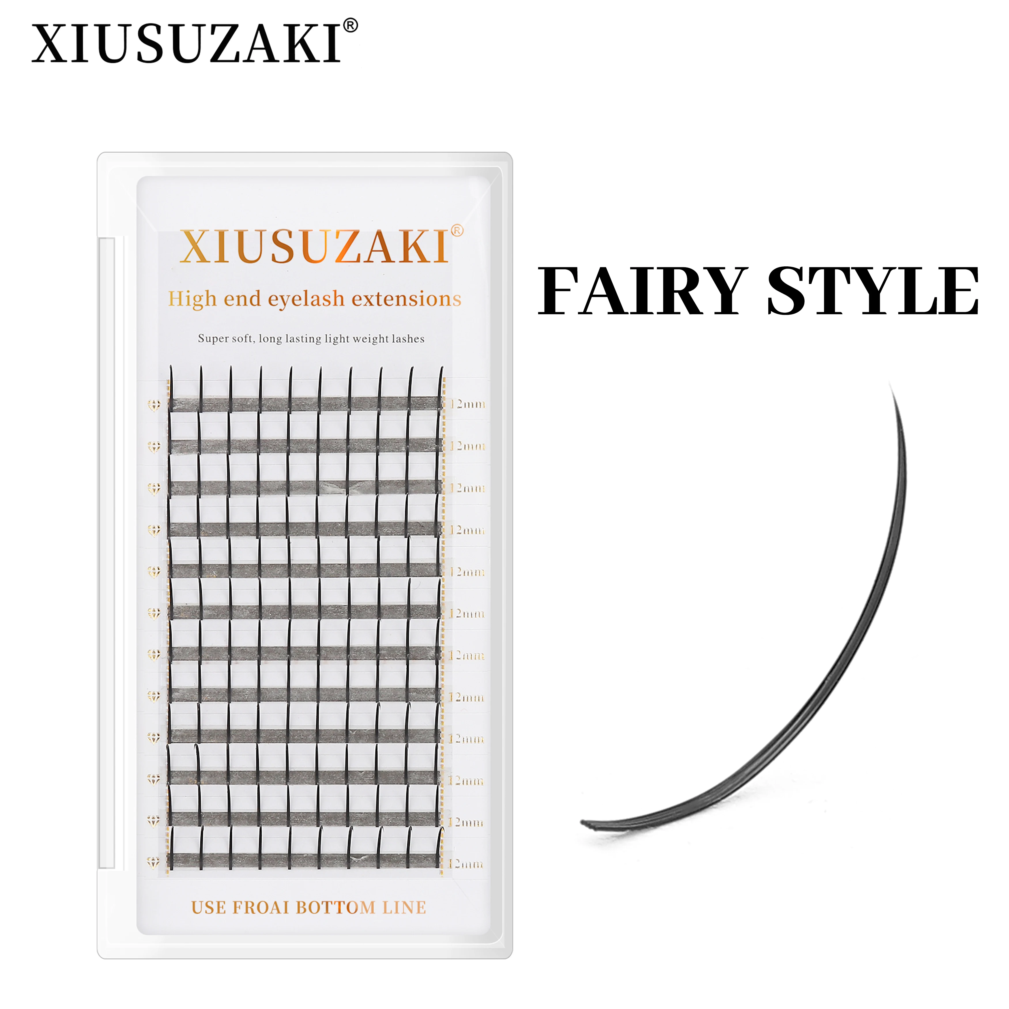 XIUSUZAKI SONG LASHES Wispy Spikes extensión de pestañas pestañas de hadas Promade Wispy Fans para extensiones de pestañas