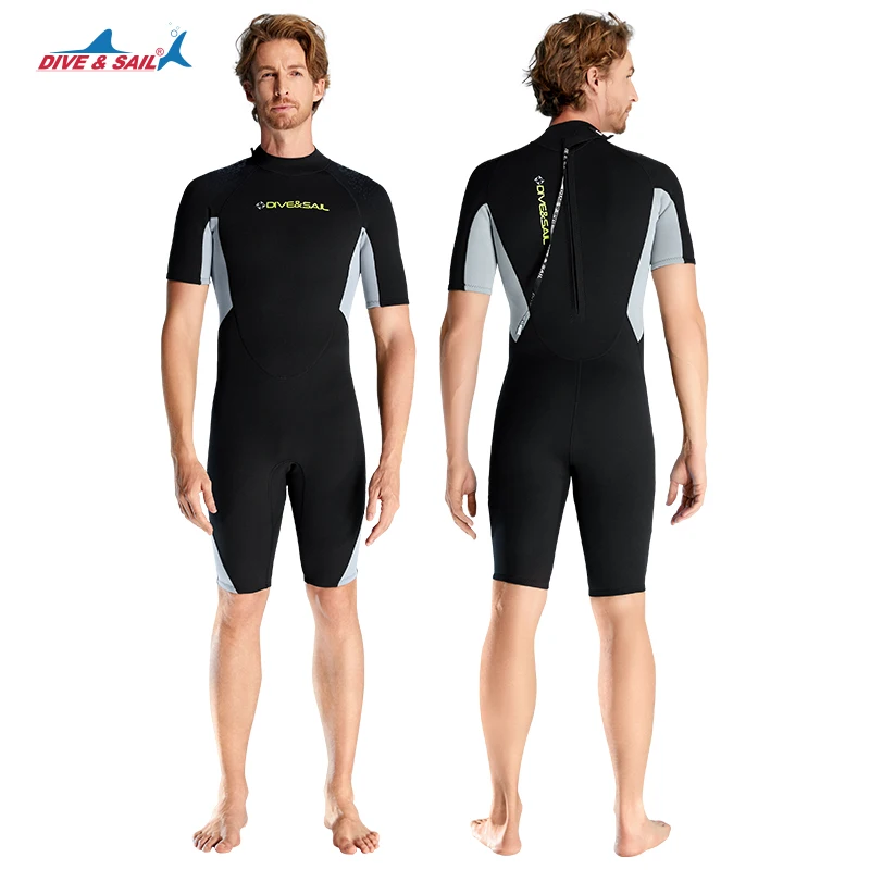 

Wetsuit Shorty for Men/Women 1.5mm Neoprene Back Zip Wetsuit Spring for Diving Surfing Snorkeling Swimming Boat Fishing