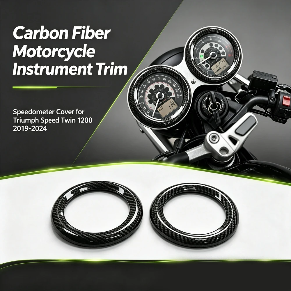 Carbon fiber motorcycle instrument panel trim for 2019-2024 Triumph Speed Twin 1200