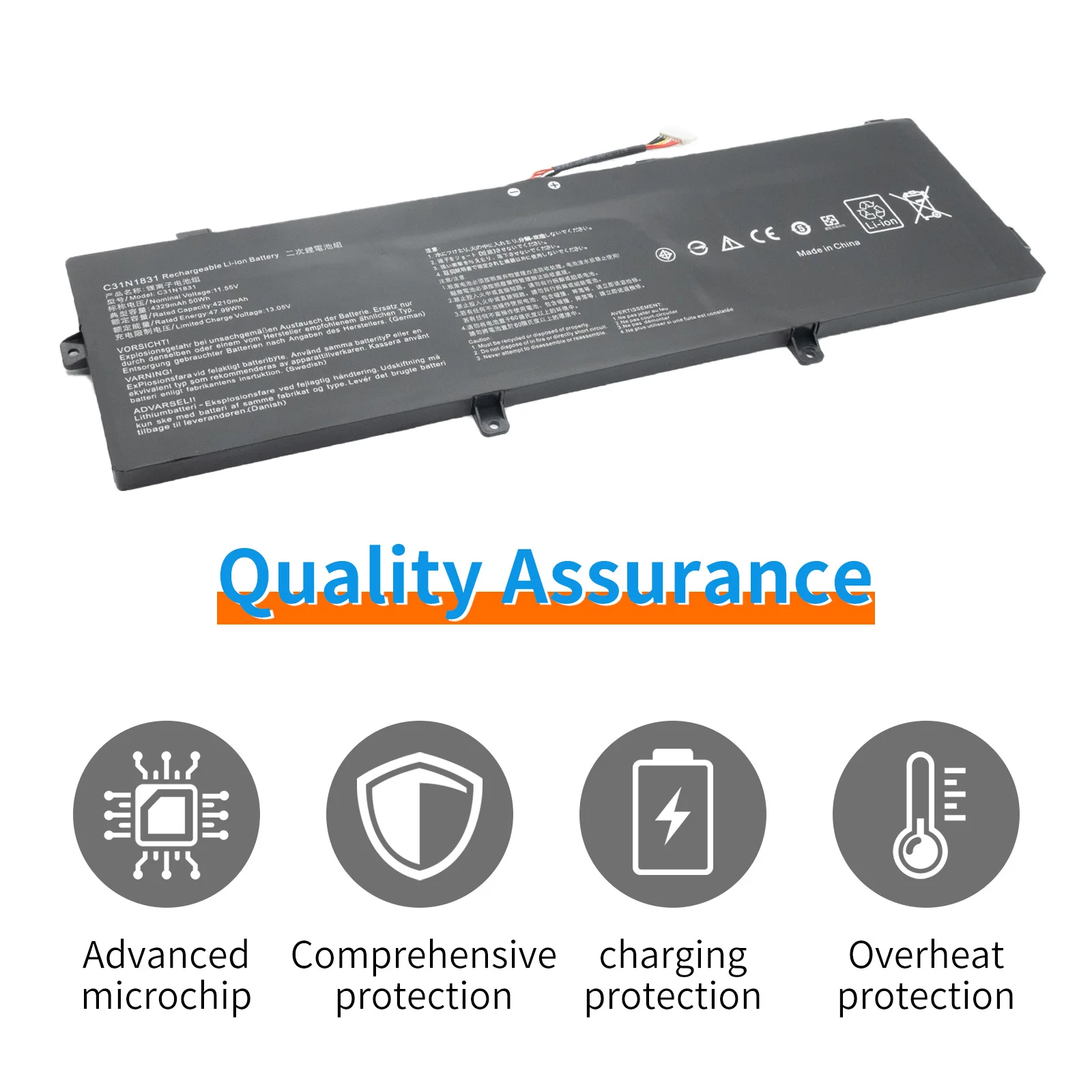 LINEFIND C31N1831 Laptop Battery For ASUS P3540FA P3548FA P574FA PE574FA PX574F Series Notebook 0B200-03330200 11.55V 4335mAh