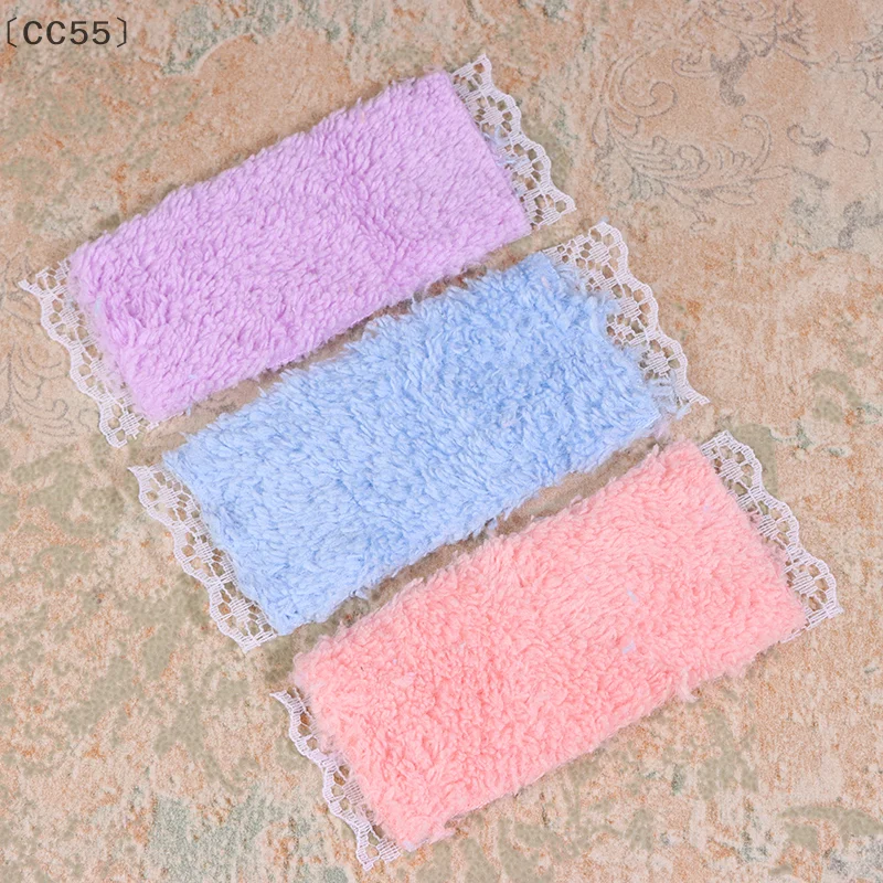 maveraCC55 Vauum3 Pz/set Casa Delle Bambole Bagno Asciugamano di Pizzo Asciugamano Da Bagno Modello Per La Casa di Bambola Decor Per Bambini Giochi Di Imitazione Giocattoli FAI DA TE Bagno ornamenti