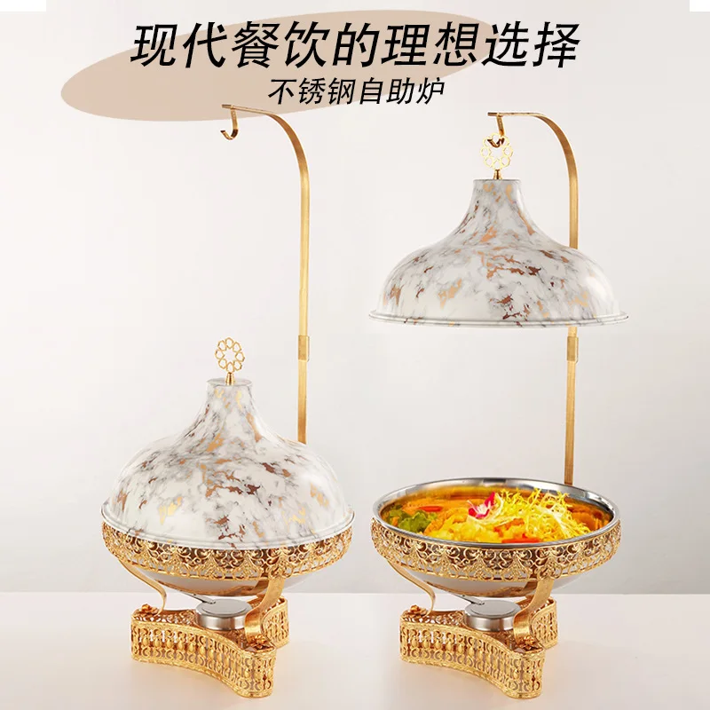 stainless steel buffet stove European style heating insulation lid stove insulated dining stove food
