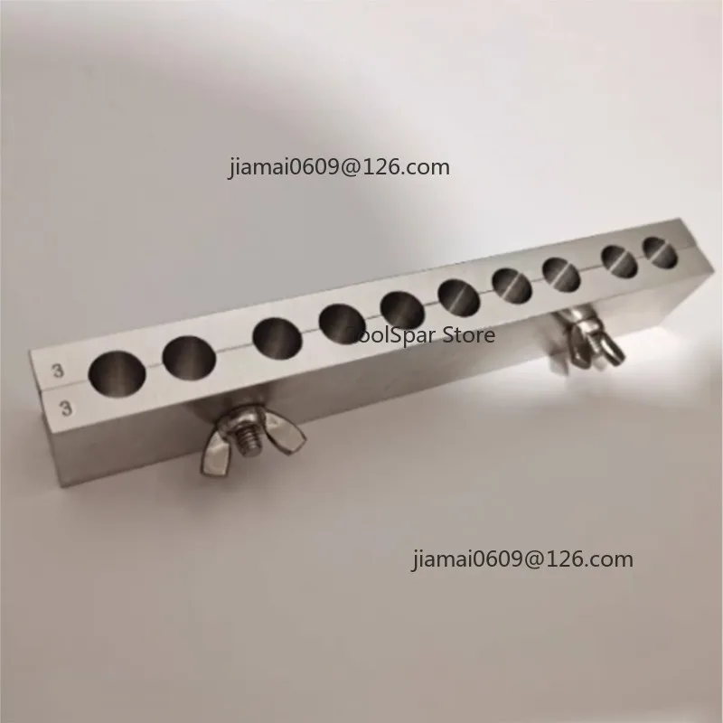 10-Cavity Aluminum Suppository Mold, Reusable Torpedo-Shaped Tray for Lab Clinic Teaching