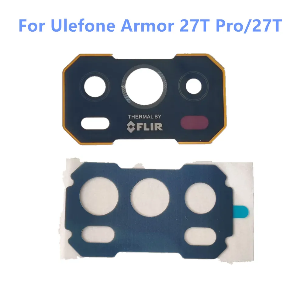 

For Ulefone Armor 27T Pro FLIR Back Rear Camera Lens Glass Cover With Adheisive Tapes Glue Spare Parts Flims