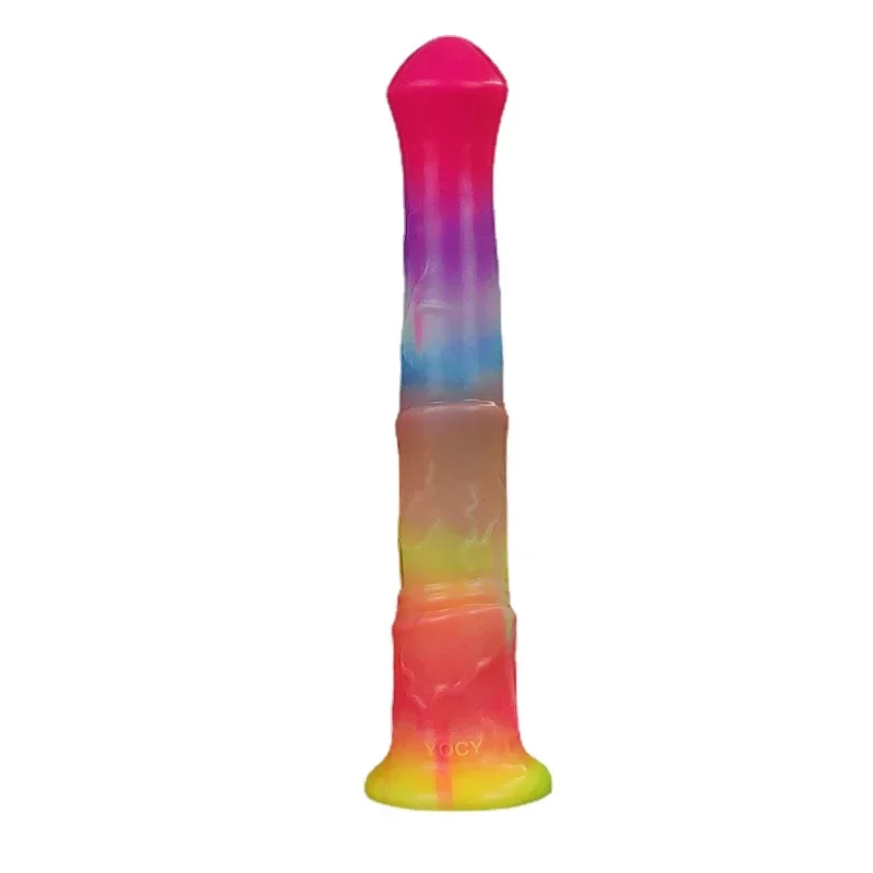 

2023 Long Horse Dildo Cartoon Mulit Color Glowing In Dark Silicone Sexy Toy For Male Anal Massager Aniamal Cock Dildos Sex Shop