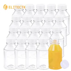 100ML Empty Plastic Juice Bottles Reusable Drink Containers with Lids Ideal for Storing Juices, Water Homemade Beverages