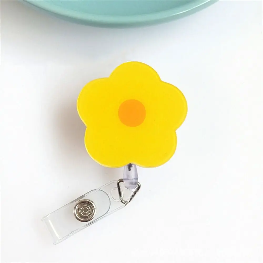

Flower Nurse Badge Reel Chest Card Name Tag Retractable Badge Holder Colorful Exhibition Card ID Card Holder Doctor Students