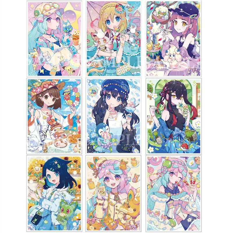

60pcs/set Afternoon tea Series Iono Lacey Flash Card Sleeve PTCG Anime Game Collection Card Protective Cover Gift Toy 67*92mm