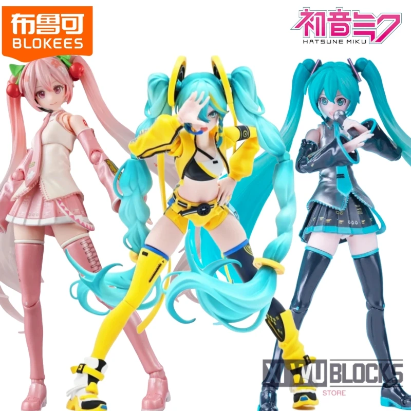

BLOKEES Building Blocks Hatsune Miku Miracle Edition Splicing Cherry Blossom Movable Model Ornaments Toy Collection Gift