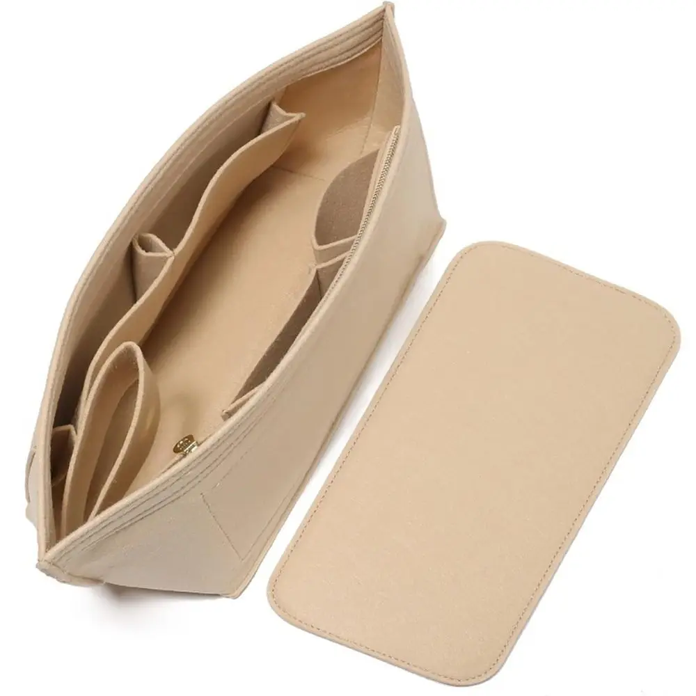 Bolsa de feltro durável, bolsa de inserção, organização de armazenamento, bolsa interna, suporte portátil, forro de bolsa para lv neverfull