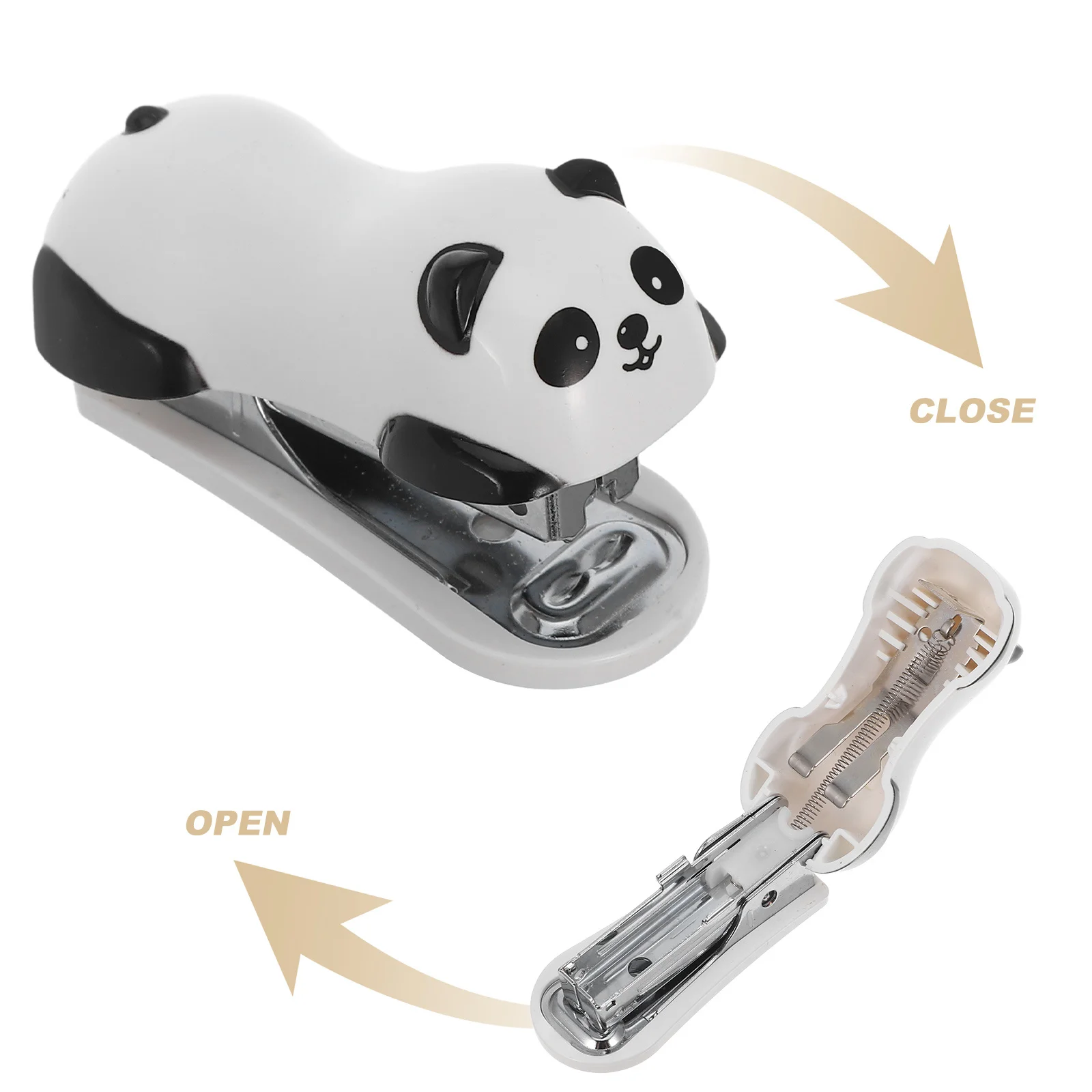 Simpatico panda mini cucitrice portatile desktop ufficio casa uso scolastico cucitrice a mano leggera forniture per ufficio di cancelleria decorativa