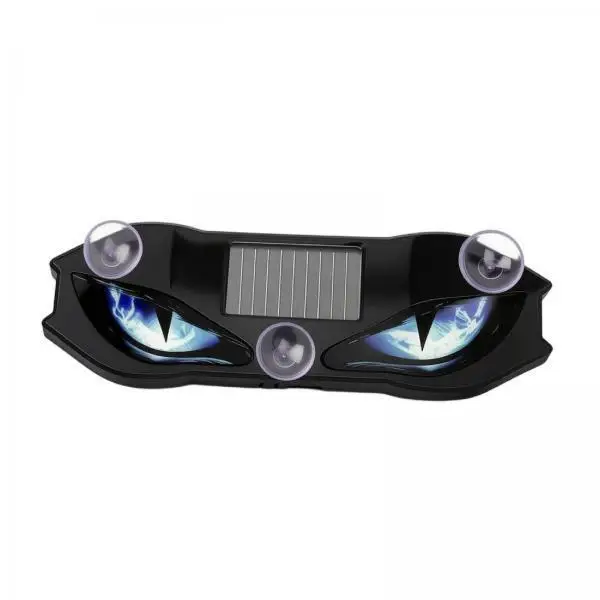 Solar Powered Demon Eye Automotive Mood Light with Suction Cups for Car Window Night Driving Warning Lamp