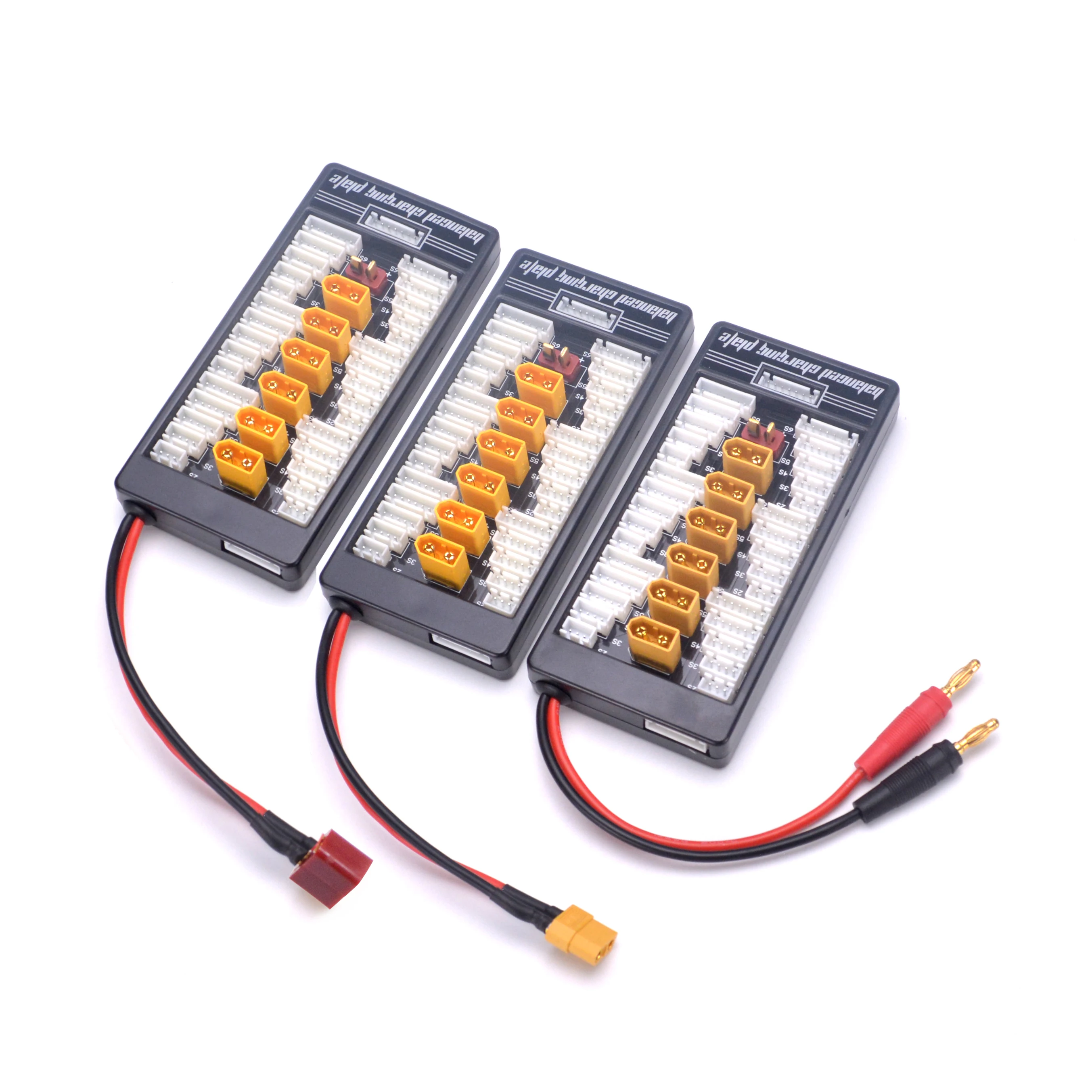 XT60 / T Parallel Charging Adapter Board 2-6s Lipo batteries Charger Plate for Imax B6 B6AC T-plug / 4.0mm banana connector