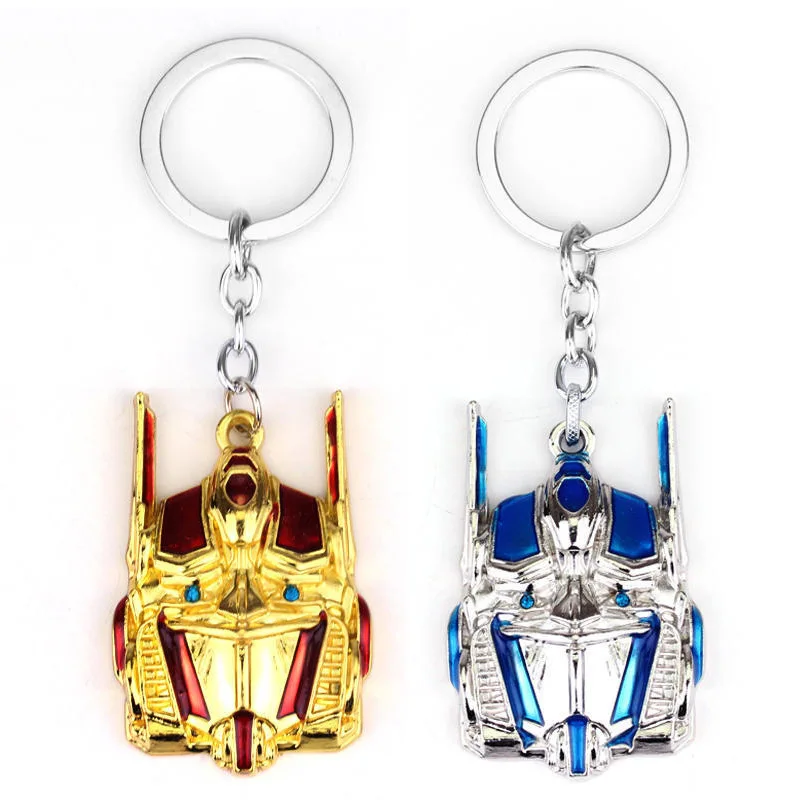 Transformers Optimus Prime Cartoon Anime Metal Keychain Pendant Bag Pendant Car Key Accessories Holiday Gift