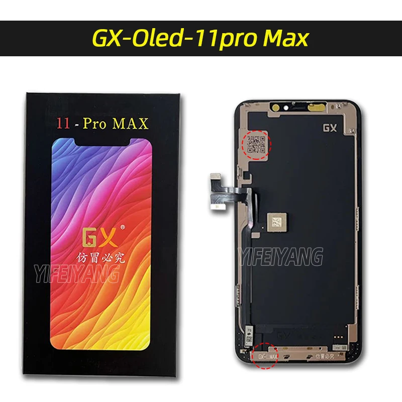 GX AMOLED LCD Screen for iPhone, Digitizer Assembly, 100% GX, XS MAX, XR, 11 OLED,12 13 pro Best GX Hard OLED