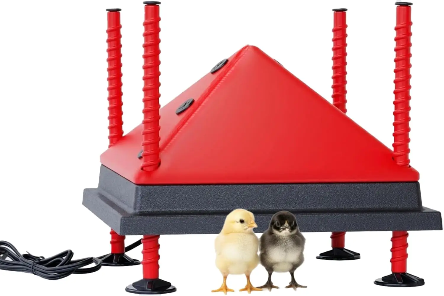 Chick Brooding Application, Plastic Material, Black Color, Energy-Efficient, Safer Than Heat Lamps