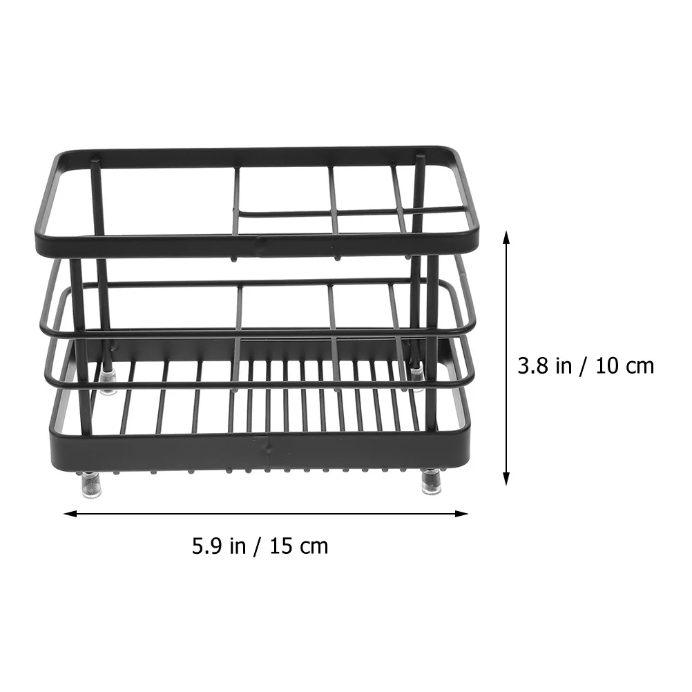 

Carbon Steel Countertop Toothbrush Holder Multifunctional Bathroom Storage Rack For Home Hotel Kitchen Use