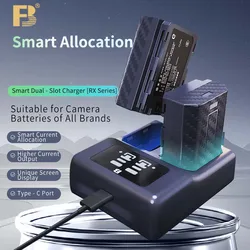 FB NP W126 W126S Dual Slot USB Battery Charger for Fujifilm Camera XS10 XT30 II XA7 XA5 XA3 XT200 X100V X100F XE4 XE3 X-PRo1