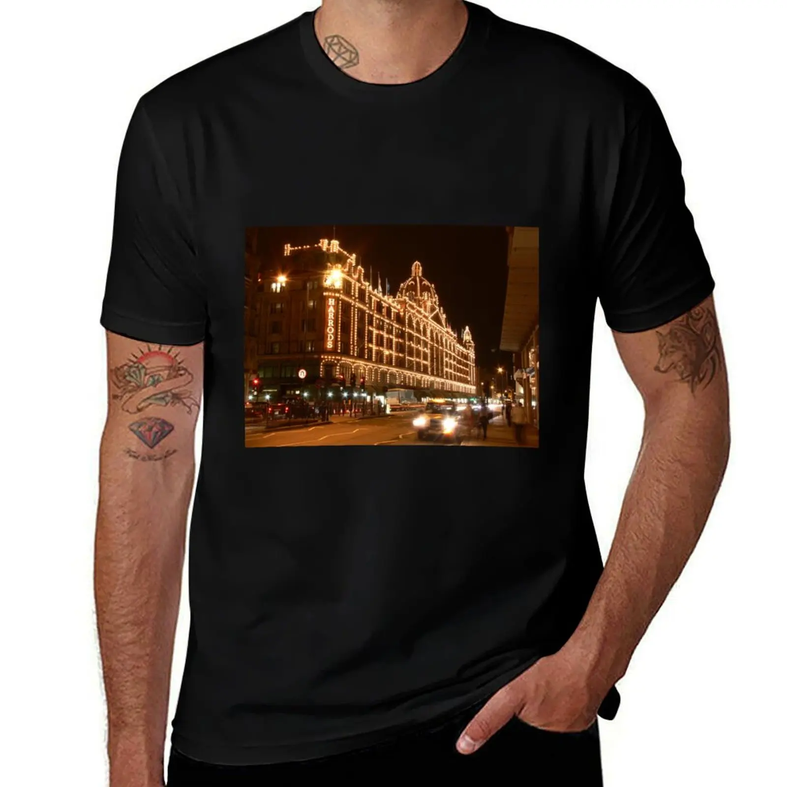 تي شيرت Harrods، London تي شيرت قطني تي شيرت رجالي فاخر