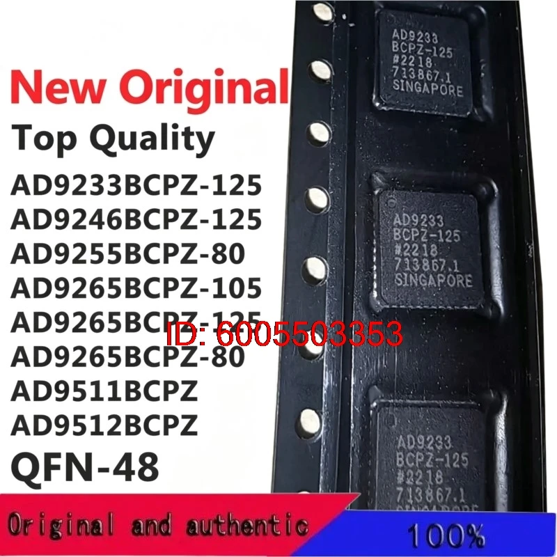 (1 Piece) AD9233BCPZ-125 AD9246BCPZ-125 AD9255BCPZ-80 AD9265BCPZ-105 AD9265BCPZ-125 AD9265BCPZ-80 AD9511BCPZ AD9512BCPZ QFN-48