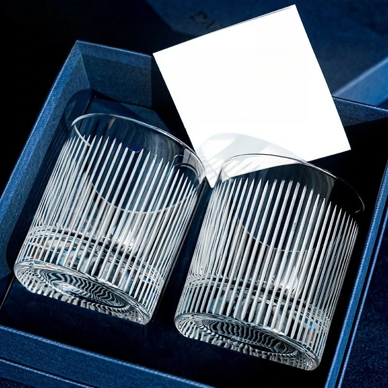 Italy imported hand-carved whiskey cup water cup crystal cup gift box