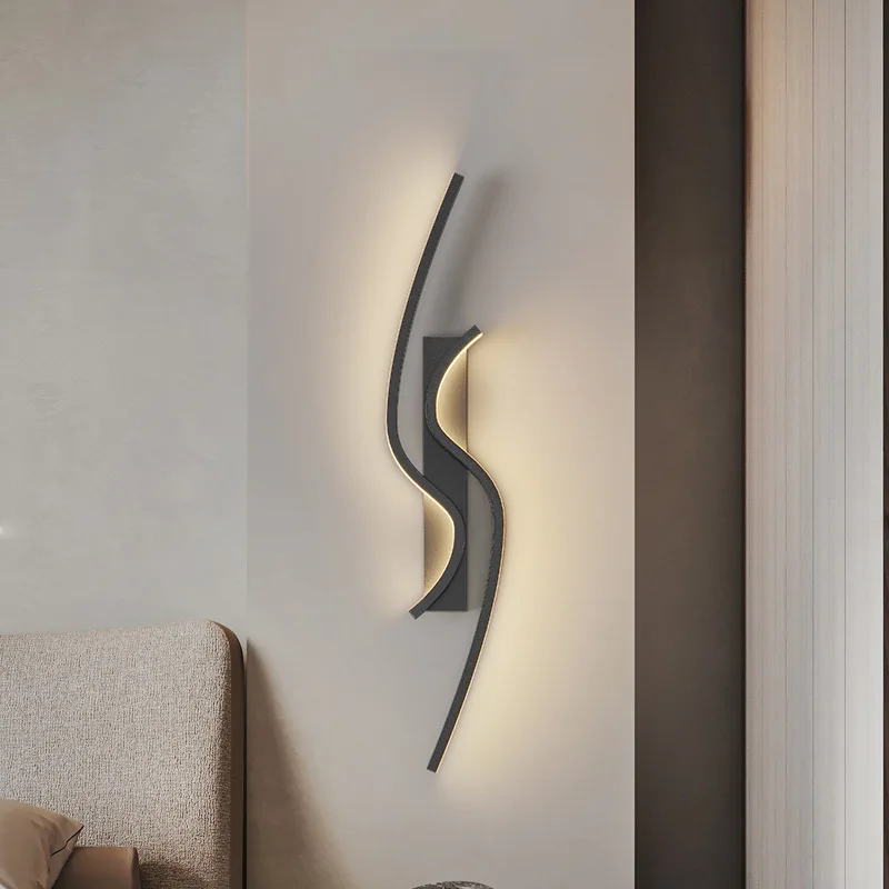 Applique Murale LED au Design Moderne, Luminaire Décoratif d'Nik, Idéal pour Salon, Arrière-plan de Télévision, Allée, Chambre à Coucher, oral et