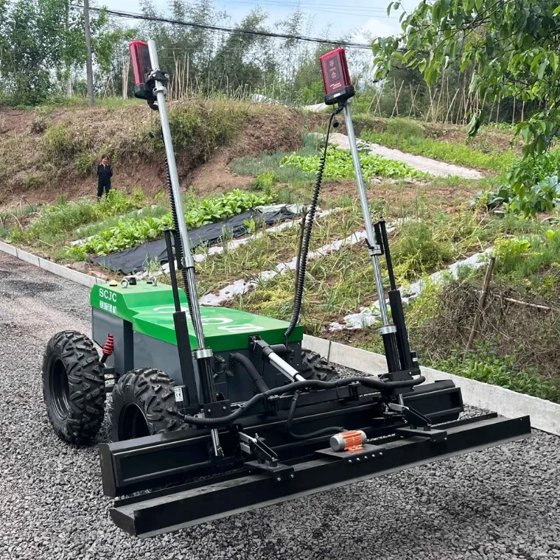 SCJC Road Construction Flat Robot, 5mm Accuracy and 200m Remote Control Concrete Leveler
