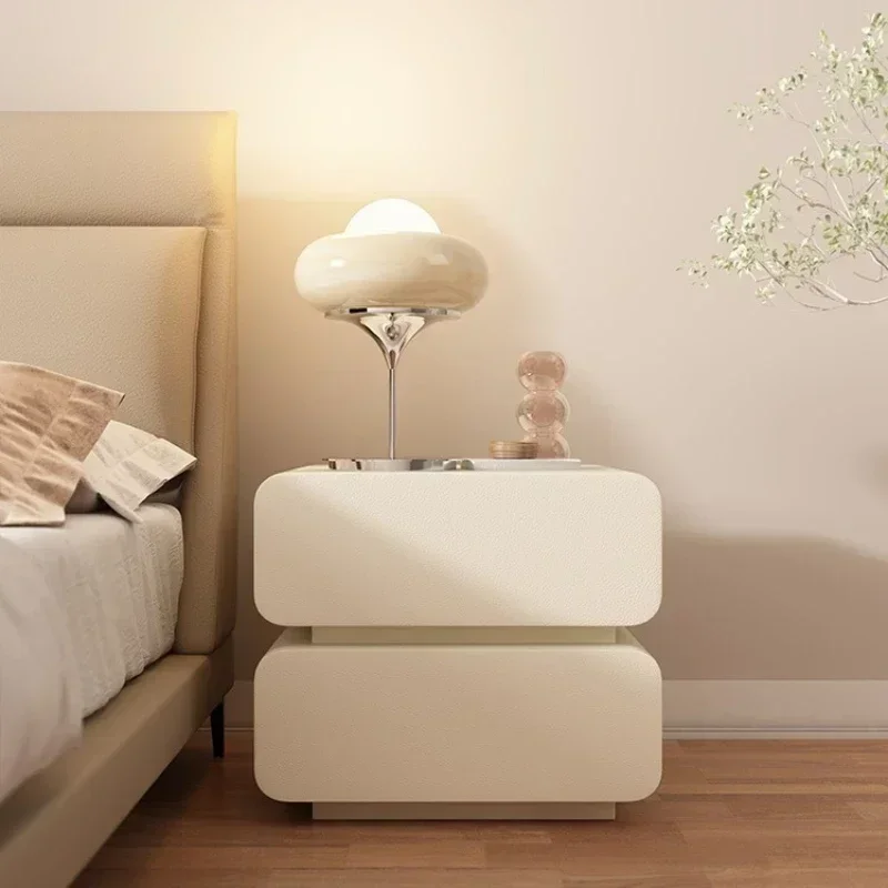 Multi-functional All solid wood bedside table, bedroom household complete bedside storage cabinet sturdy and durable