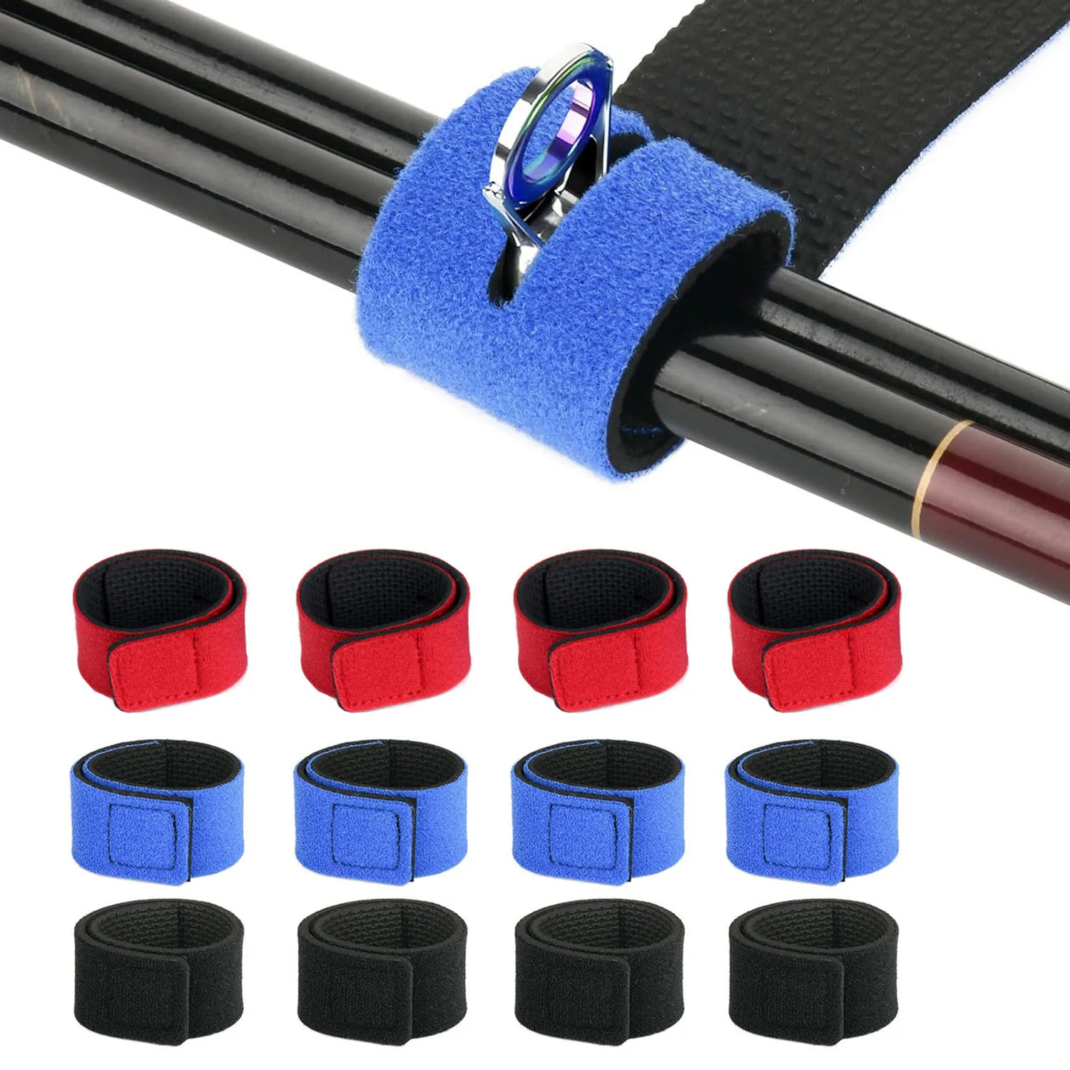 12/6/2Pcs Fishing Rod Holder Pole Belt Fastener Suspenders Strap Elastic Cable Fishing Rod Storage Tool Tackle Box Accessories ﻿