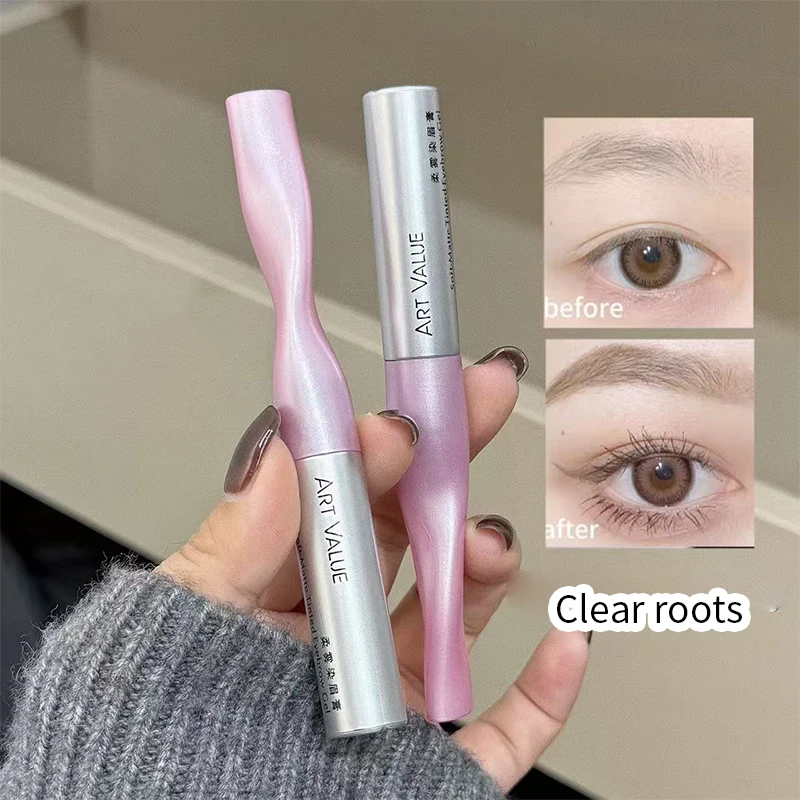 Teinture pour sourcils à brume douce pour femmes, petite tête de brosse imperméable et sans taches de maquillage, crème pour sourcils légère de style coréen, style de noël