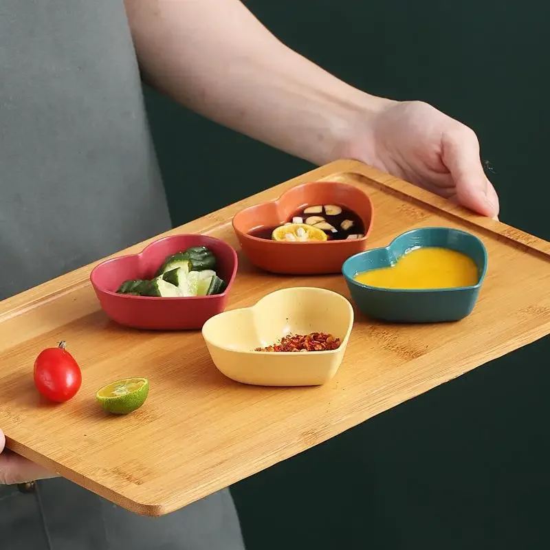 Straw Seasoning Plate Household Plastic Round Pickle Plate Tableware Dipping Snack Kitchen Supplies Vajilla De Plato Посуда접시 식기