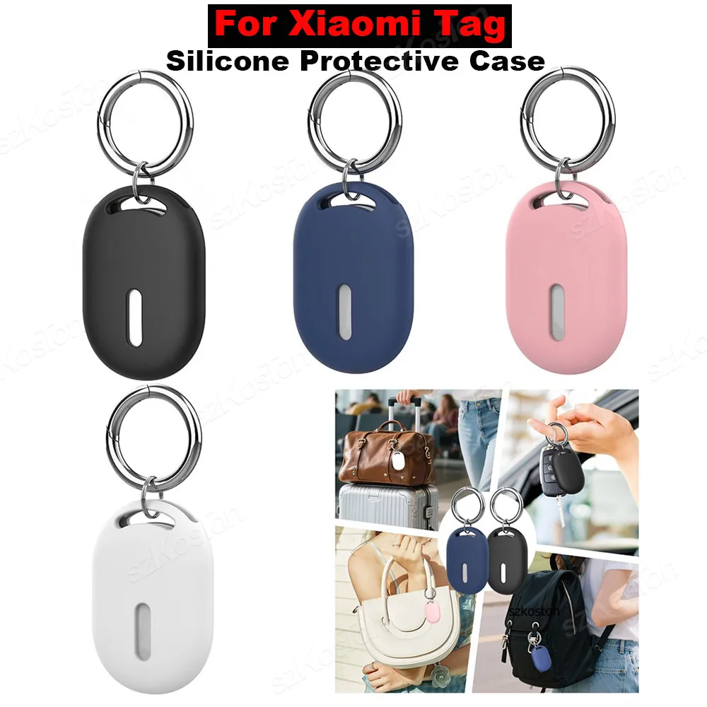 

Silicone Protective Case For Xiaomi Tag Protector Cover Anti-lost Tracking Shell with Keyring for XIAOMI Tag Holder Accessories