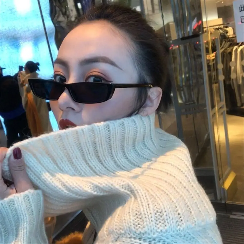 Vintage Eyewear Trending Small Rectangle Sunglasses Small Frame Narrow Sunglasses Retro Sun Glasses
