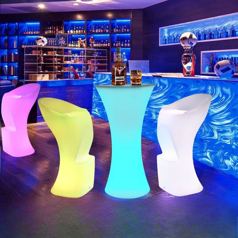 Luminous high table Bar table Creative luminous bar Outdoor activities Exhibition Remote control PE luminous bar