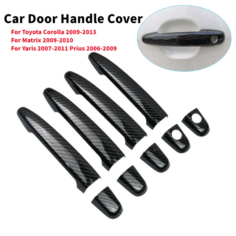 

1 комплект для Toyota Corolla 2009-2013 Matrix 2009-2010 Yaris 2007-2011 Prius 2006-2009, внешняя дверная ручка, рамка, накладка из АБС-пластика