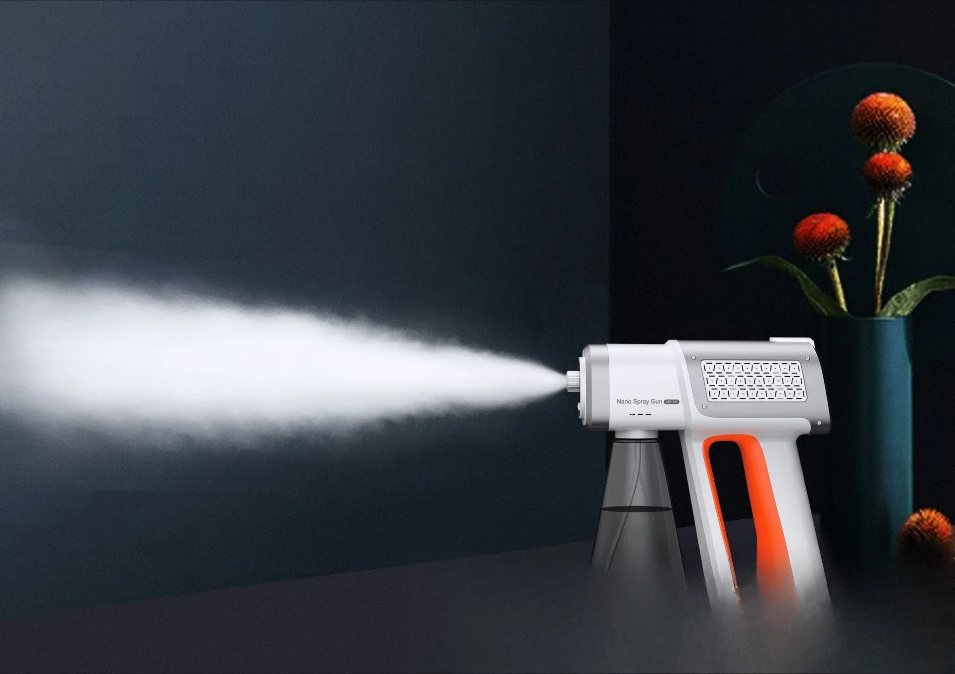 Spray dezynfekujący, rozpylacz z niebieskim światłem indukcyjnym, atomizacja do usuwania roztoczy, ręczny elektryczny