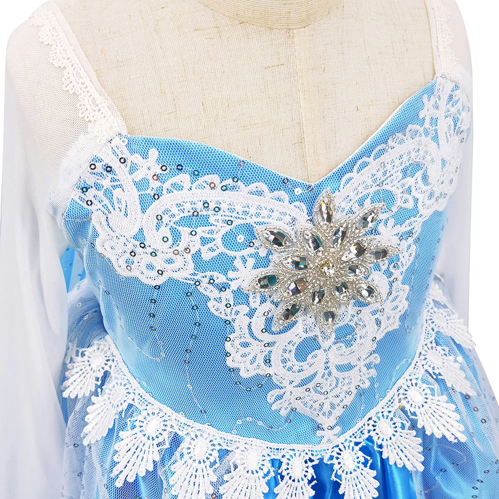 Vestido de niña de flores azul para boda, actuación de rol, tul, fiesta de cumpleaños, vestidos de baile de primera comunión, regalo de princesa para niña