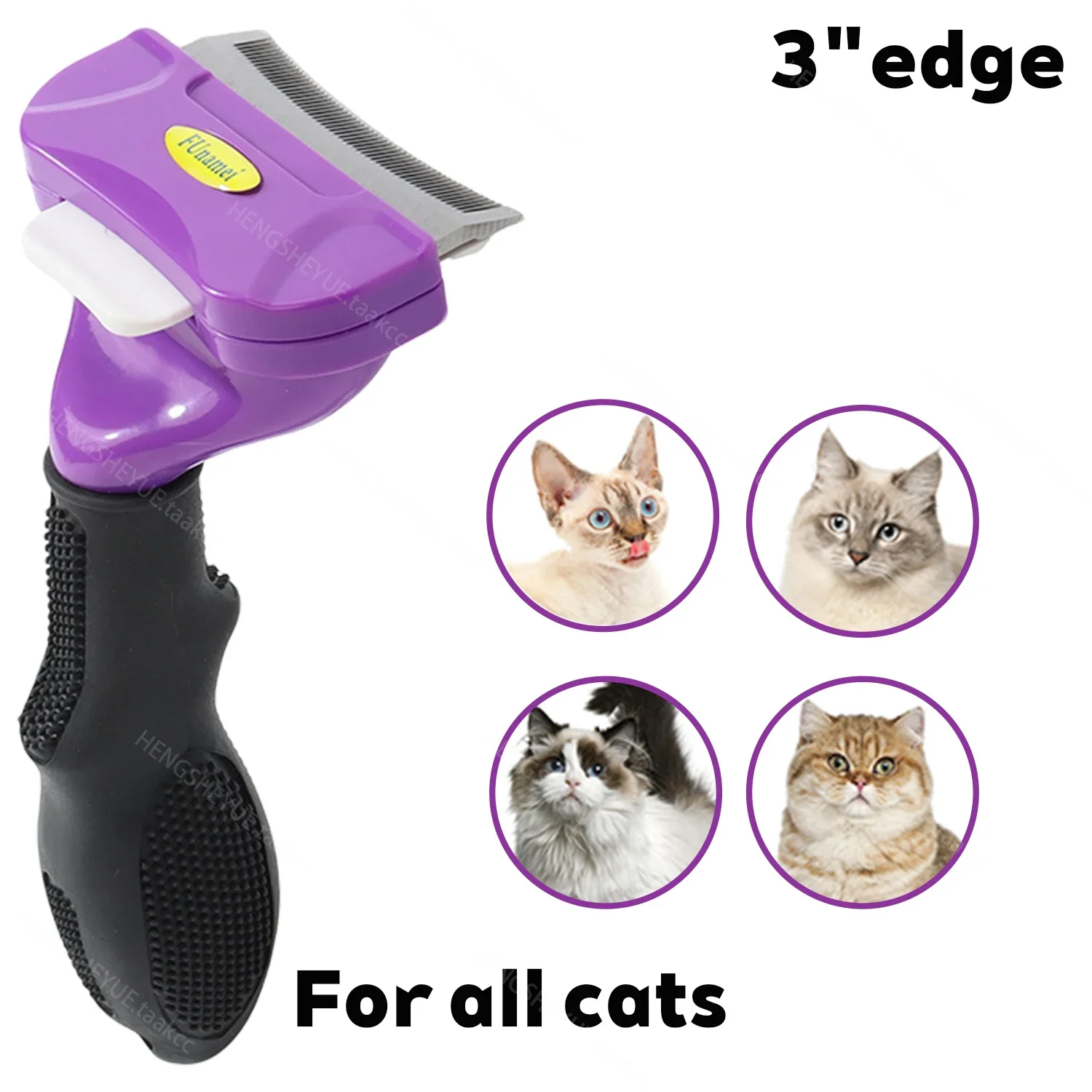 Katzenhaarentfernungs-Kamm, Katzenbürste, Fellpflegebürste für Haustiere, Hundekamm, Katzenhaar-Massagekamm, Katzenhaar-Entferner, Reinigungs- und Pflegekamm für Katzen – Detail 7