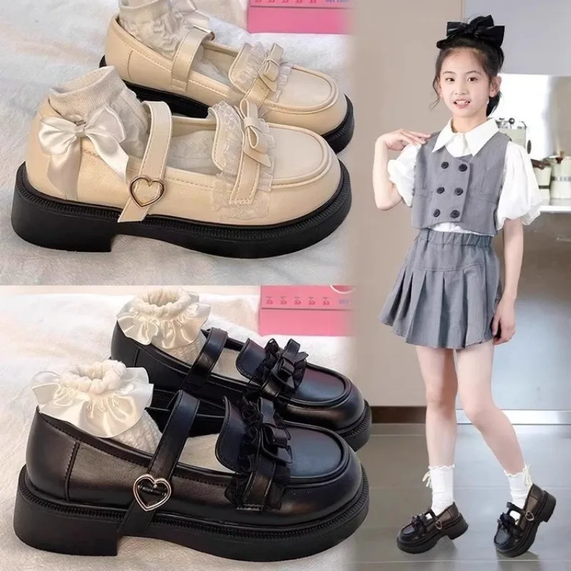 

New Spring/Summer Collection: Soft-Soled, Fashionable, Versatile, Breathable, and Non-Slip Princess-Style Girls' Leather Pumps