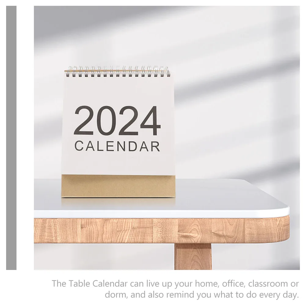 

2024 Minimalist Style Desk Calendar 12 Months Design Small Size Office Planner Note Book Table Reminder Gifts