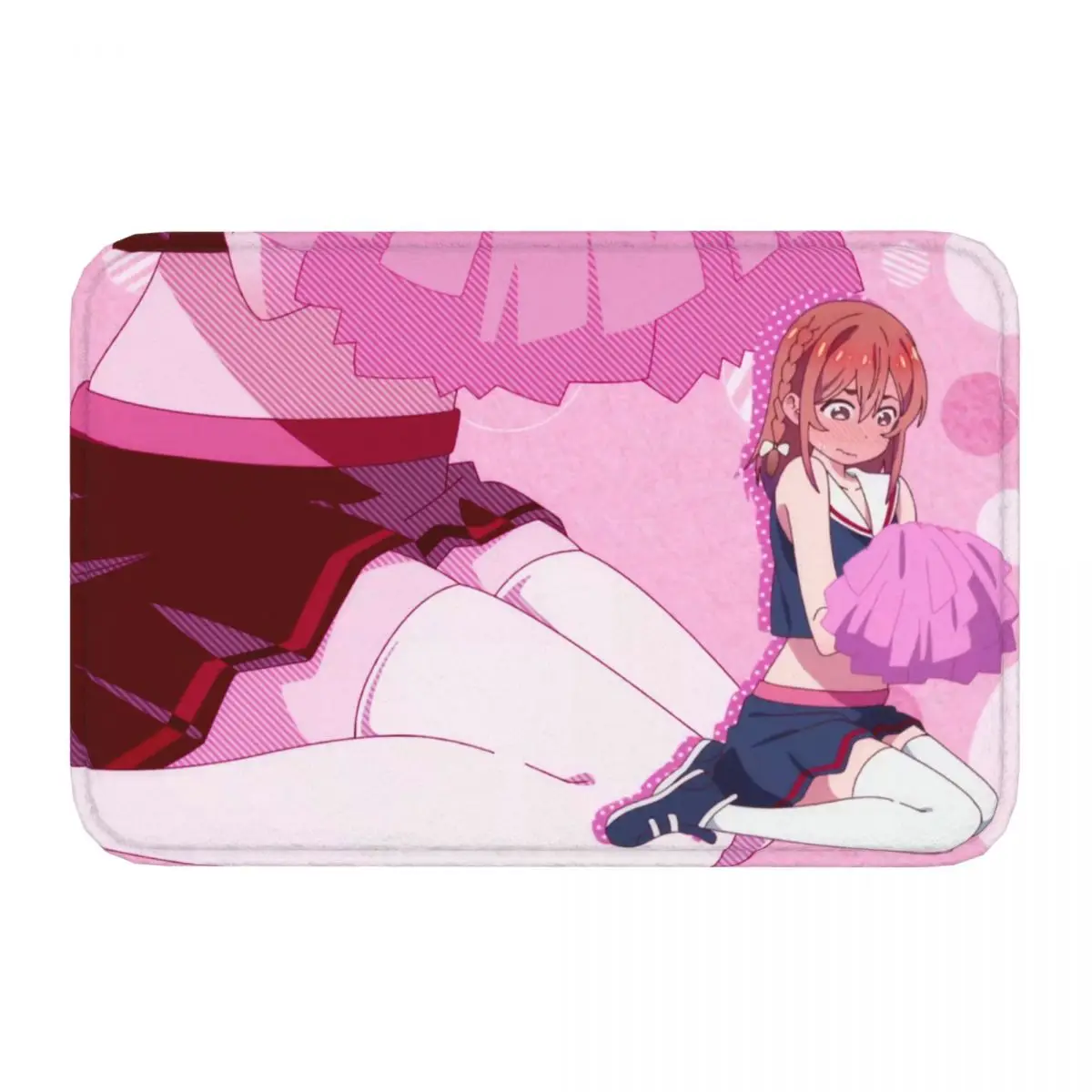 Cheerleading Team Ichinose Chizuru Anti-Slip Doormat Bath MatJapanese anime Rent-A-Girlfriend Balcony Carpet Welcome Rug