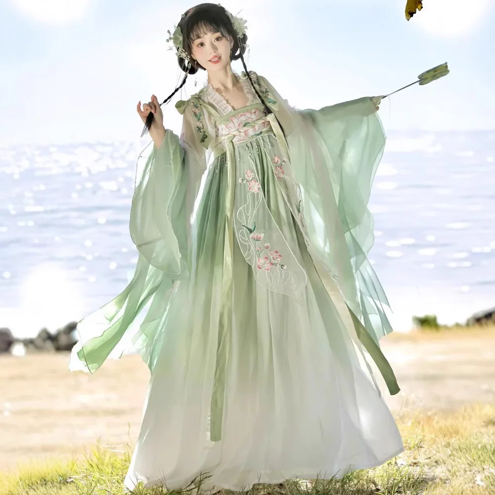 

Women in Hanfu[Clear Lotus]Chest-length Cheongsam Daily Style Chinese Style New Han Element Spring Summer