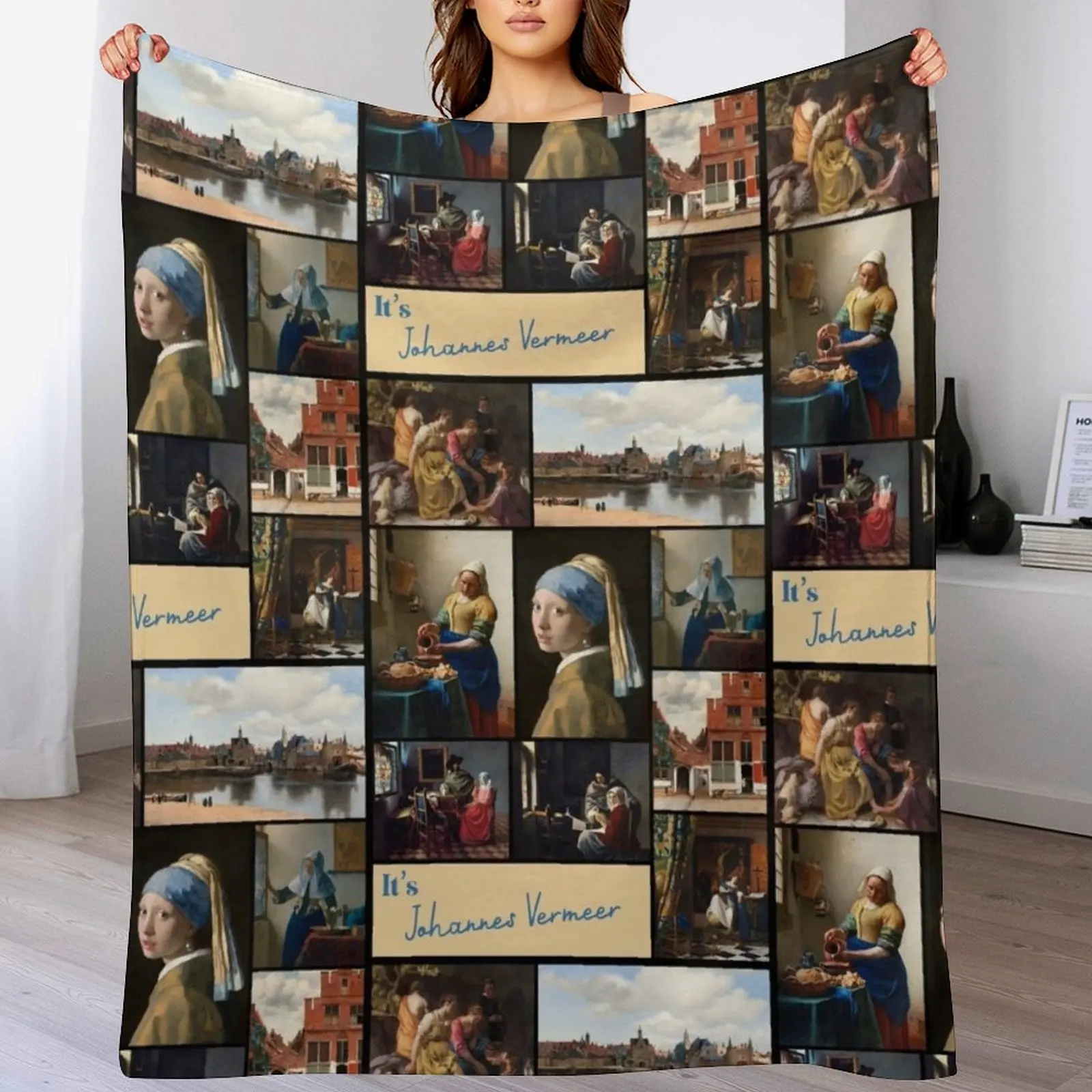 

Itas Johannes Vermeer Collection - Art Throw Blanket Plush Fuzzy Cozy Blanket for Couch Sofa