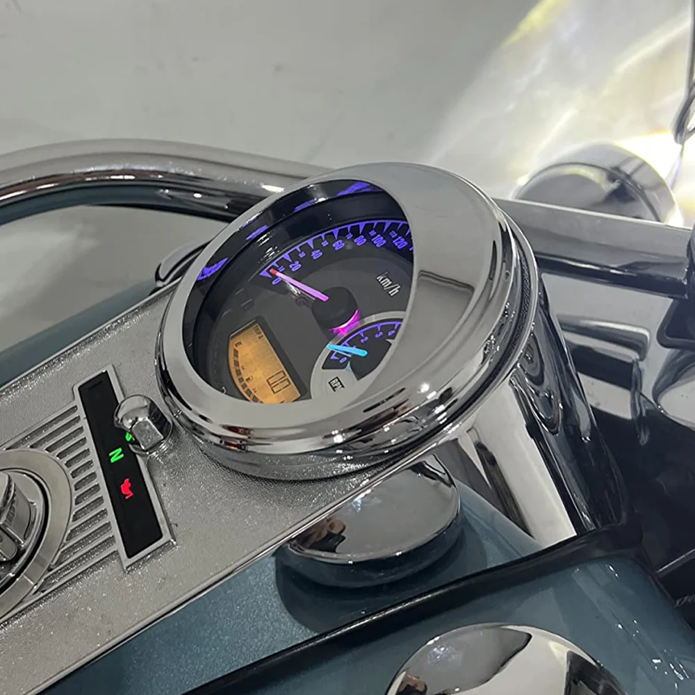 

Motorcycle Speedometer Trim Bezel Ring Visor Cover For Harley-Davidson Touring Road King Dyna Softail with 5" Speedometer