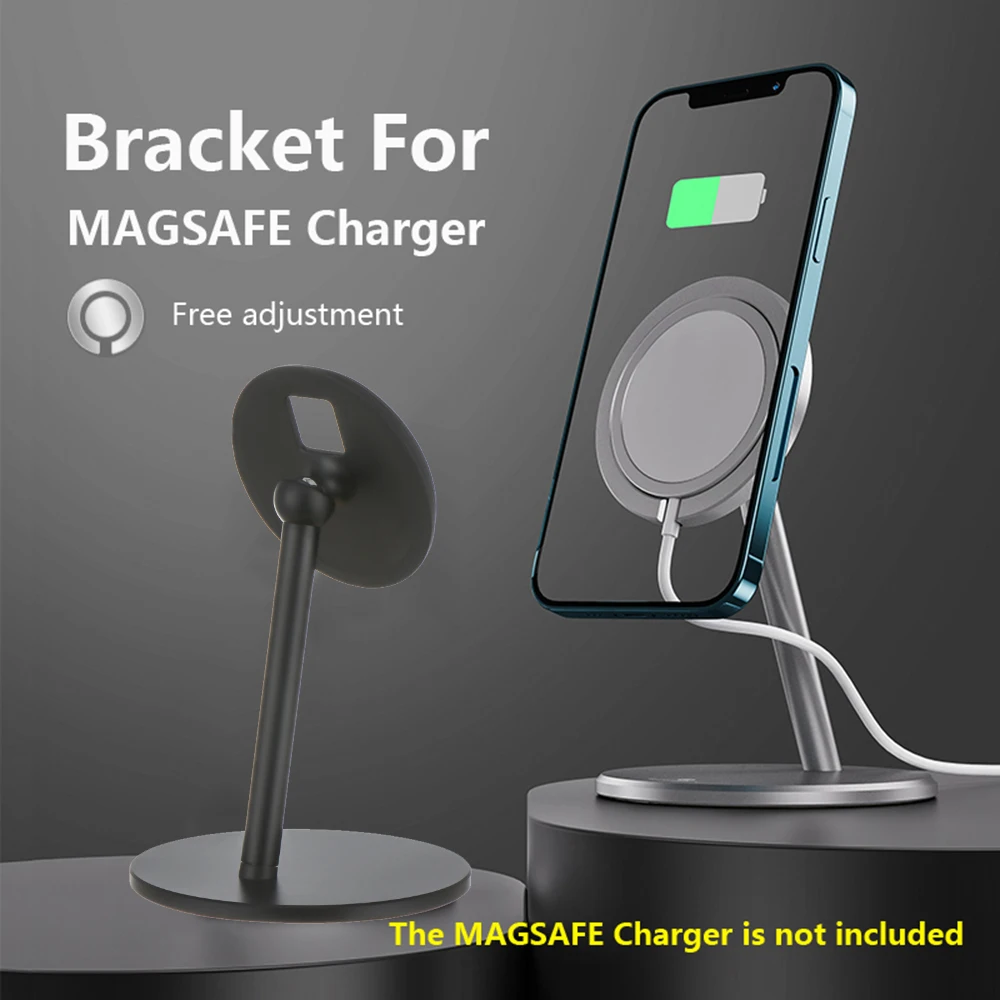 For MagSafe Charger Phone Holder Stand Adjustable Bracket for iPhone 12/iPhone 12 Pro/iPhone 12 Pro Max/iPhone 12 Mini