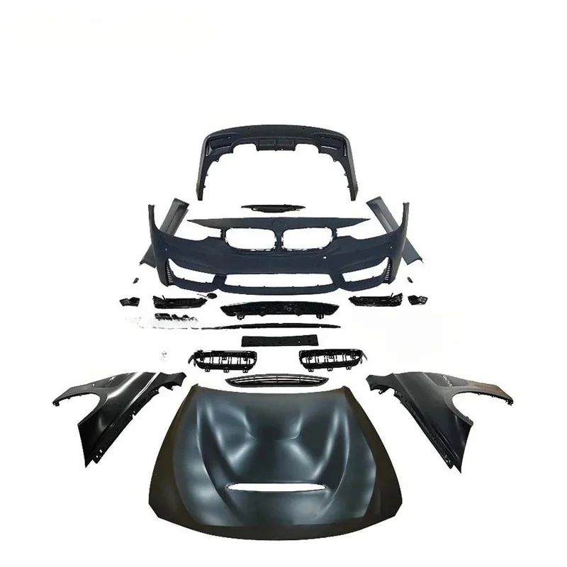 Heavy Duty M3 Style Front Rear Bumper Body Kit Sport Style Universal Fit Car Auto Exterior Guard