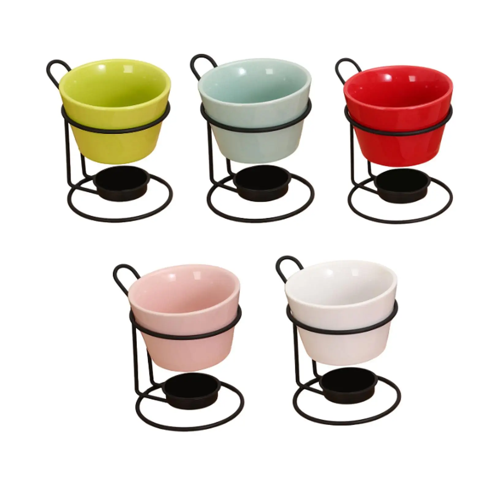 Fondue Pot Set Fondue Fondue Machine with Rack Kitchen Appliances Melt Pot Cheese Fondue Pot for Party Birthday Tapas Snack
