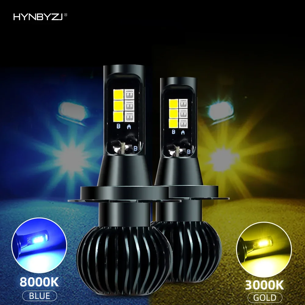 

HYNBYZJ H7 LED Fog Headlights H27 880 881 Headlamp 9005 9006 5202 HB3 HB4 Auto Bulbs 6000K 3000K Led lights for vehicles 12V 24V