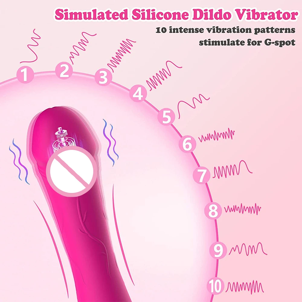 Powerful G Spot Vibrator Dildo Soft Silicone Vibrating Massagers Clitoral Vagina Anal Stimulation Adult Sex Toys for Women