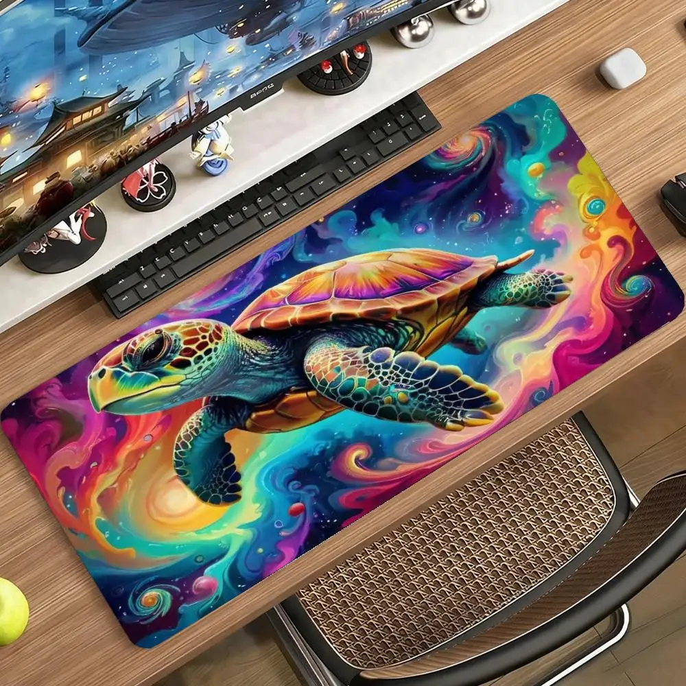 Colorful Sea Turtle Mousepad Table Mat Playmat High Definition Stain Resistant Print Anime Games Pads For Laptop Daily Use